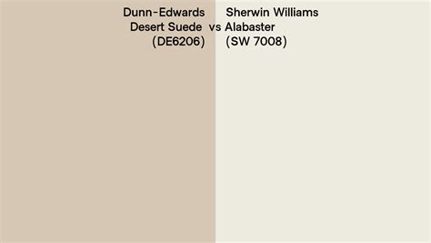 Dunn Edwards Desert Suede De6206 Vs Sherwin Williams Alabaster Sw