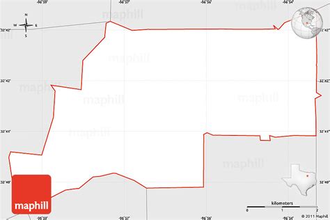 Silver Style Simple Map of ZIP Code 75236