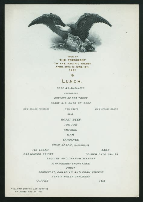 Amtrak Dining Car Menu