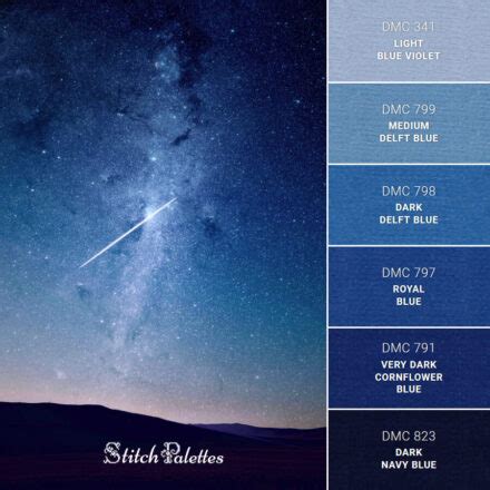 Night Sky - Embroidery Color Palette (With Thread Codes)