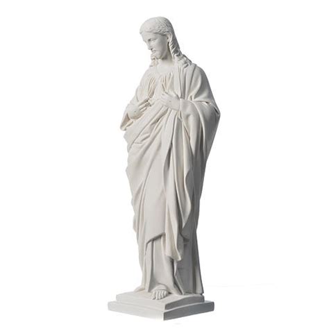 Statue Sacr Coeur Marbre Reconstitu Cm Vente En Ligne Sur Holyart