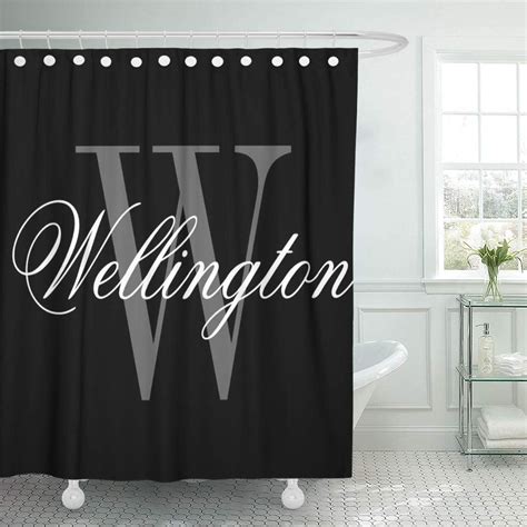 Suttom Glamorous Classy Black And White Monogram Monogrammed Name