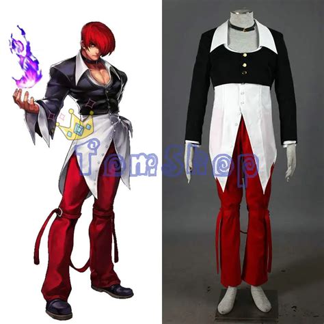 The King of Fighters KOF Iori Yagami Cosplay Suit Uniform Men Women Fancy Party Halloween ...