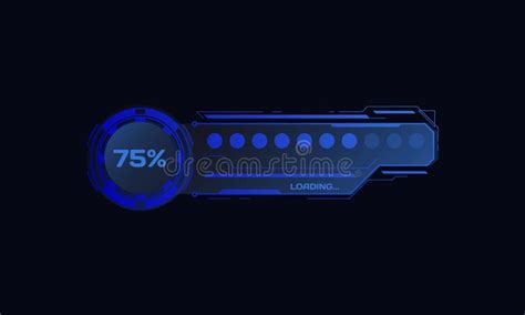 HUD Futuristic Progress Bars Sci Fi Interface Stock Vector