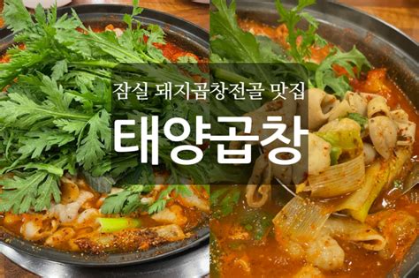 잠실 방이먹자 맛집 태양곱창 국물이 진한 돼지곱창전골 잠실 야장 추천 주차정보 네이버 블로그