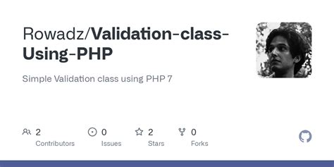 Github Rowadz Validation Class Using Php Simple Validation Class