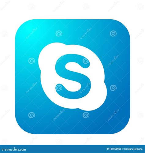 Elemento Del Vector Del Icono Del Logotipo De Skype En El Fondo Blanco