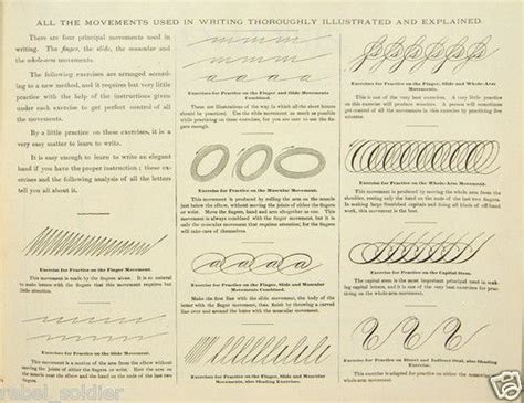 Victorian Typography Caligraphy Penmanship Folk Art Ornament Letter