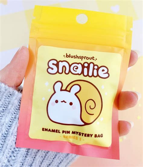 Snailie Series Enamel Pin Mystery Bags Enamel Pins Mystery Bag