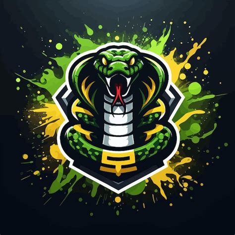 Um Logotipo De Esport De Cobra Venenosa Vetor Premium