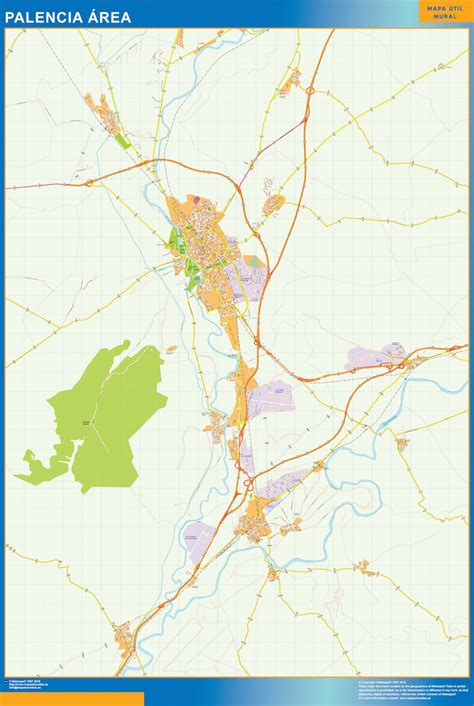 Road wall map Palencia Spain | Wall maps of the world. THE WALL MAPS