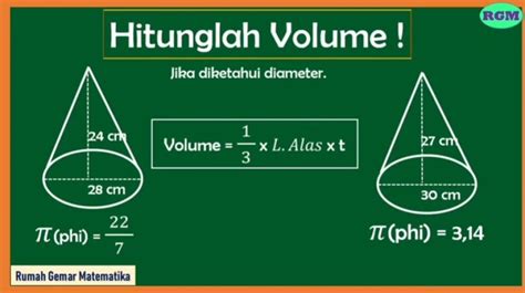 Volume Kerucut Rumus Cara Menghitung Dengan Contoh Soal