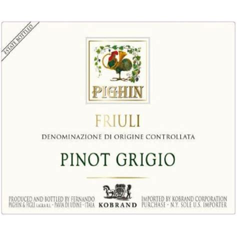 Pighin Pinot Grigio Friuli Doc Nicholas Wines