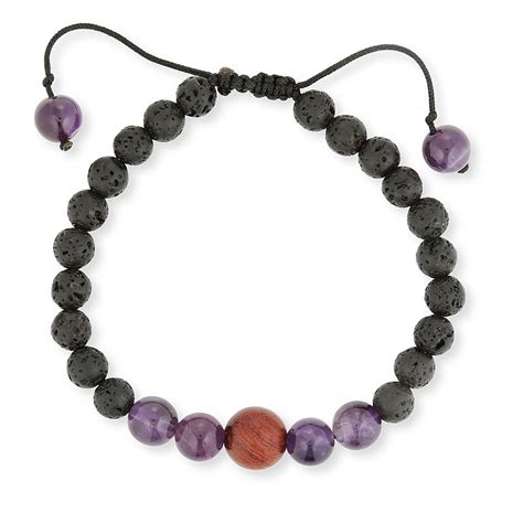 Amethyst And Lava Stone Adjustable Diffuser Bracelet Love Thy Oils