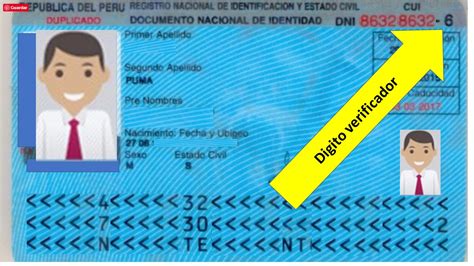 Cuál es el dígito verificador o validador de mi DNI RENIEC DNI