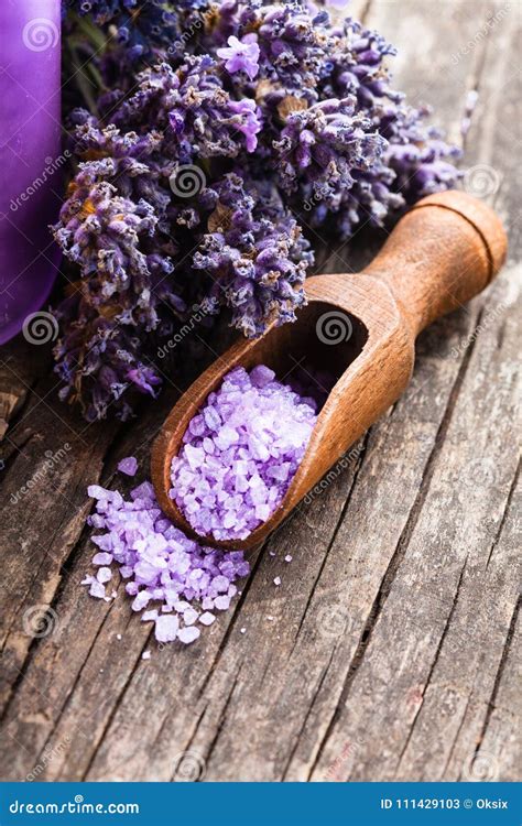 Lavender Sea Salt Stock Image Image Of Lavandula Closeup