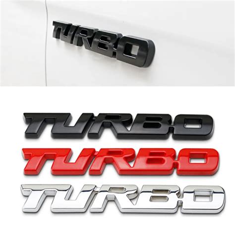 Turbo D Alloy Metal Letter Car Sticker Car Motorcycle Emblem Badge