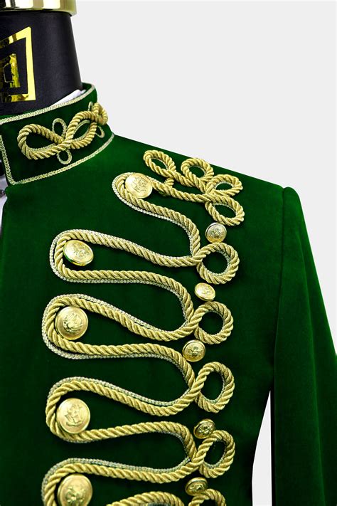 Green And Gold Mandarin Collar Jacket Gentleman S Guru