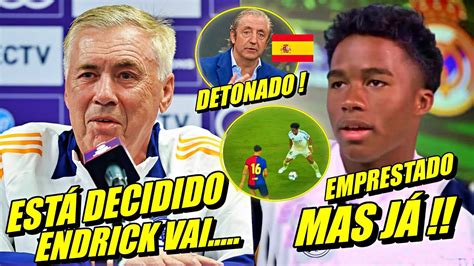 ESPANHÓIS ENLOUQUECERAM ENDRICK É DET0NADO DECISÃO DO REAL PREOCUPA