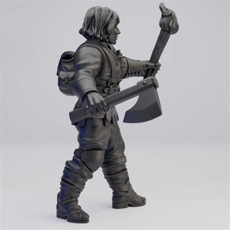 Hot Goblin 女性傭兵C ミニチュア ホットゴブリン 斧と松明