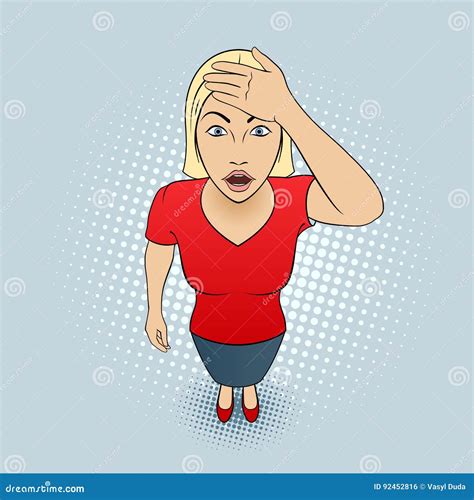 Woman Gesturing Stock Vector Illustration Of Character 92452816