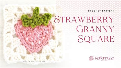 Strawberry Granny Square Free Crochet Pattern Video Tutorial