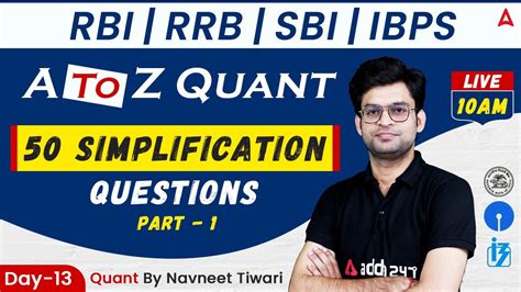 RRB RBI SBI IBPS A To Z Quant 50 Simplification Part 1 By