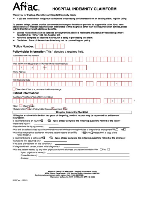 Printable Aflac Accident Claim Forms Printable Forms Free Online