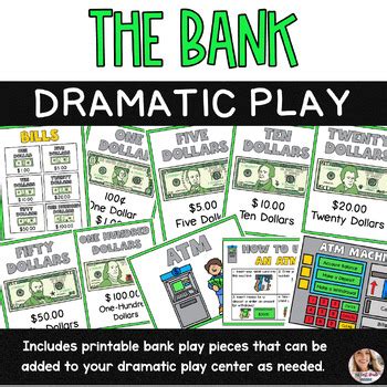 Bank Dramatic Play Center By The First Grade Creative Tpt