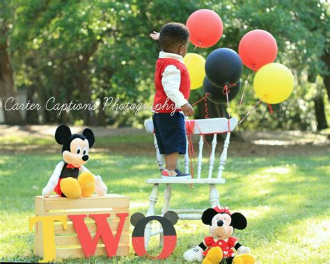 Two Year Old Mickey Mouse Photography Shoot Mickey Mouse Theme Party