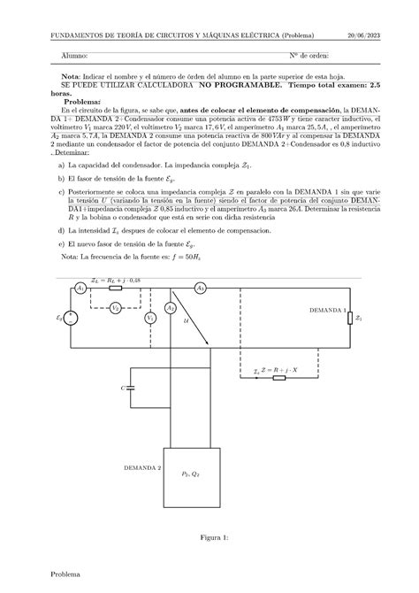 Examen Ftcy Me Junio 2023 Problemas Fundamentos De Teoría De