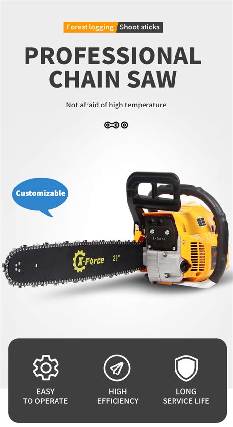 Cc Gasoline Chainsaw Two Stroke Air Cooled Wood Cutter Chain Saw