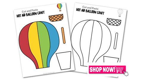 Printable Hot Air Balloon Craft Template Simple Mom Project