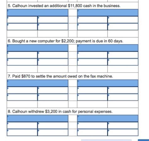 Solved The Following Transactions Took Place At Calhoun Chegg