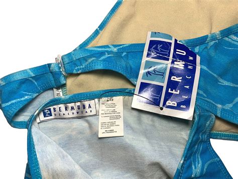 90s NWT Bright Blue Water Bikini Two Piece High Waist Etsy