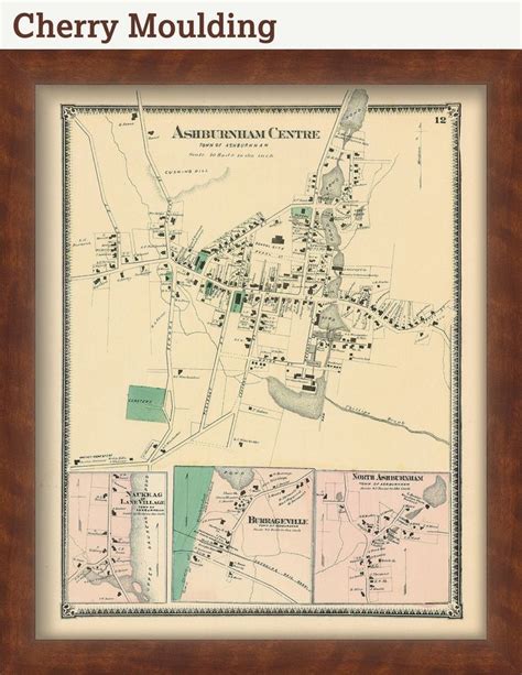 Village of ASHBURNHAM Massachusetts 1870 Map - Etsy | Ashburnham, Map ...