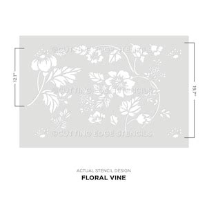 Floral Vine Wall Stencil Wall Stencil for DIY Botanical Design Elegant ...