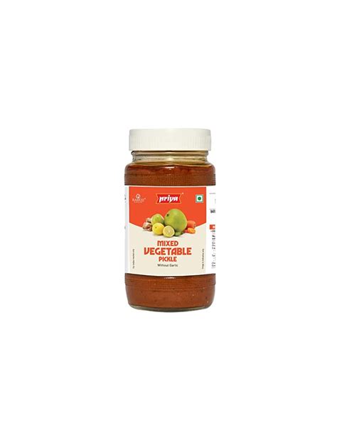 Priya Pickle Mixed Vegetable Without Garlic G