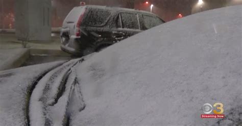 Snow falls in Allentown as winter storm moves through region - CBS Philadelphia