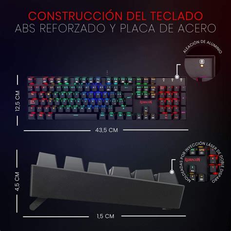 Redragon Mitra K Teclado Mec Nico Gaming Rgb Switch Red