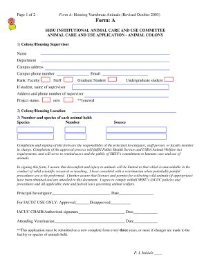 Fillable Online Shsu Form A Shsu Fax Email Print PdfFiller