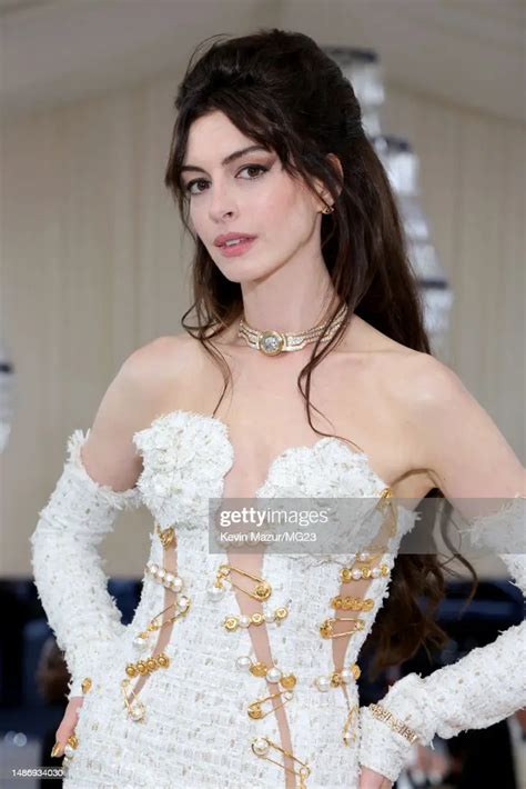 Anne Hathaway Attends The 2023 Met Gala Celebrating Karl Lagerfeld