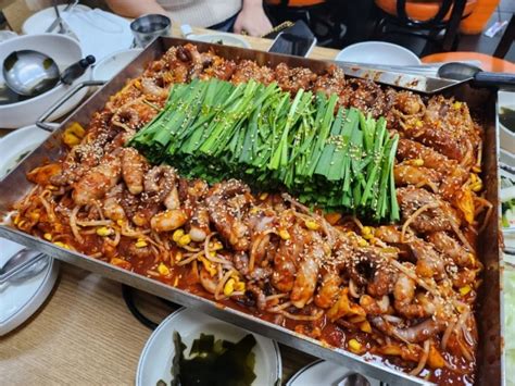 부평구청 맛집 무교동낙지전문점 통통한 존맛 낙지철판 네이버 블로그