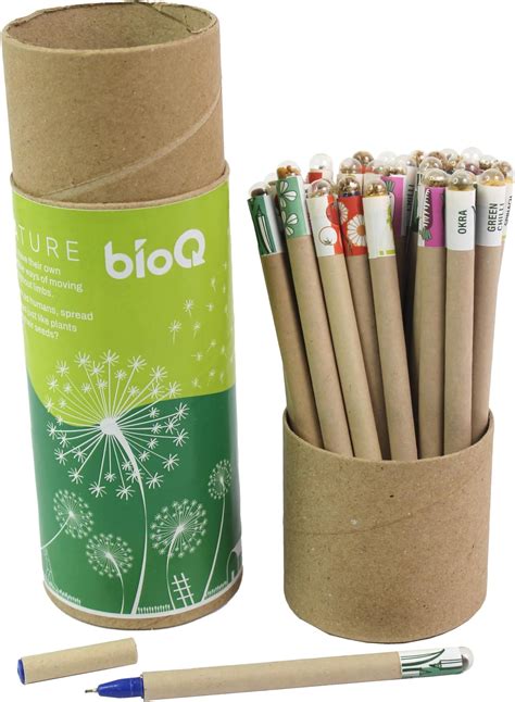 Bioq Box Of Plantable Seed Pens Eco Friendly Box For Offices