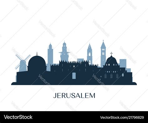 Jerusalem Skyline Png / Jerusalem black white wall art.