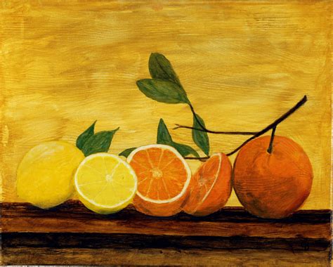 Peinture Nature Morte Oranges Et Citrons