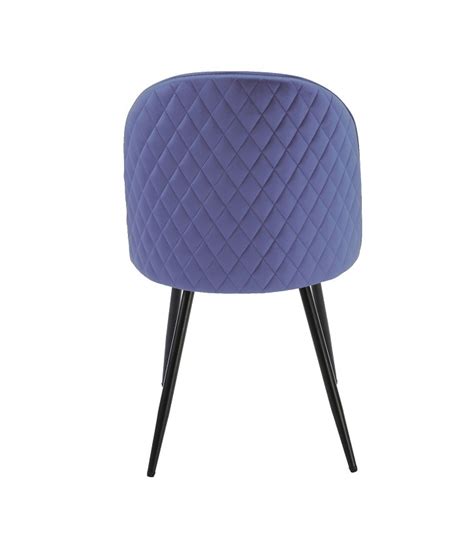 Silla MAGDA Metal Tapizado Velvet Azul Mueble Decor