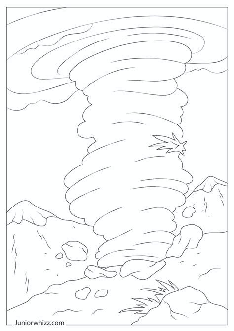 Tornado Coloring Pages with Book (10 Printable PDFs)