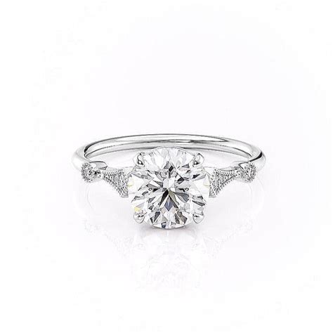 Round Cut Moissanite Vintage Design – Flawless Moissanite