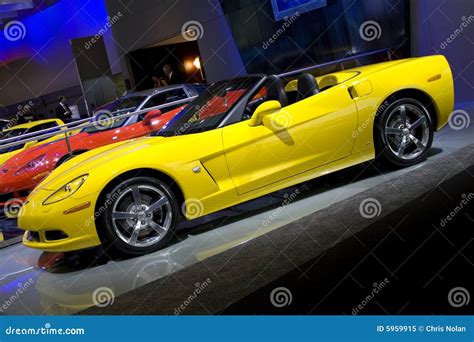 New Yellow Corvette C6 Convertible Editorial Image - Image of transportation, parked: 5959915